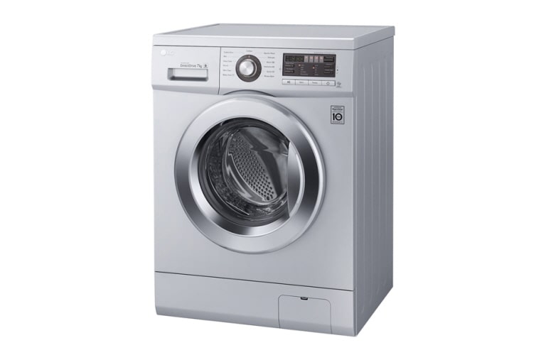 LG 7KG Front Loading Silver Washing Machine, F1296QD23