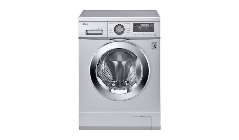 LG 7KG Front Loading Silver Washing Machine, F1296QD23