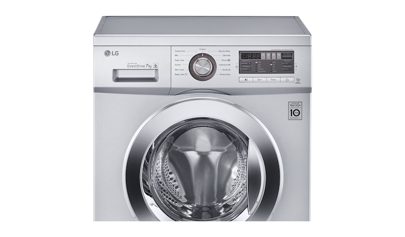 LG 7KG Front Loading Silver Washing Machine, F1296QD23