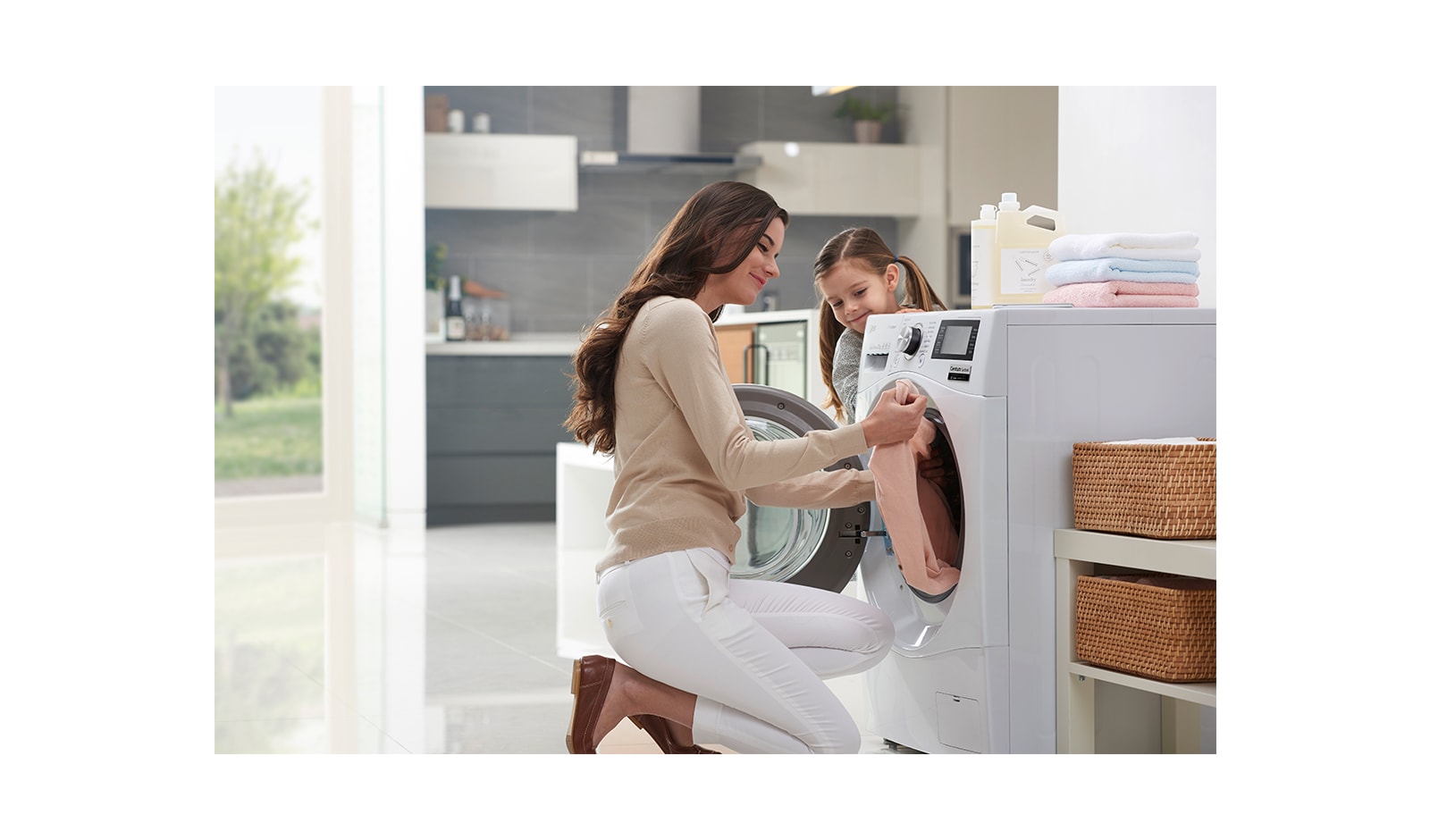 LG 8KG Front Loading Silver Washing Machine , F1496TD23