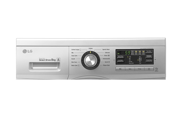 LG 8KG Front Loading Silver Washing Machine , F1496TD23