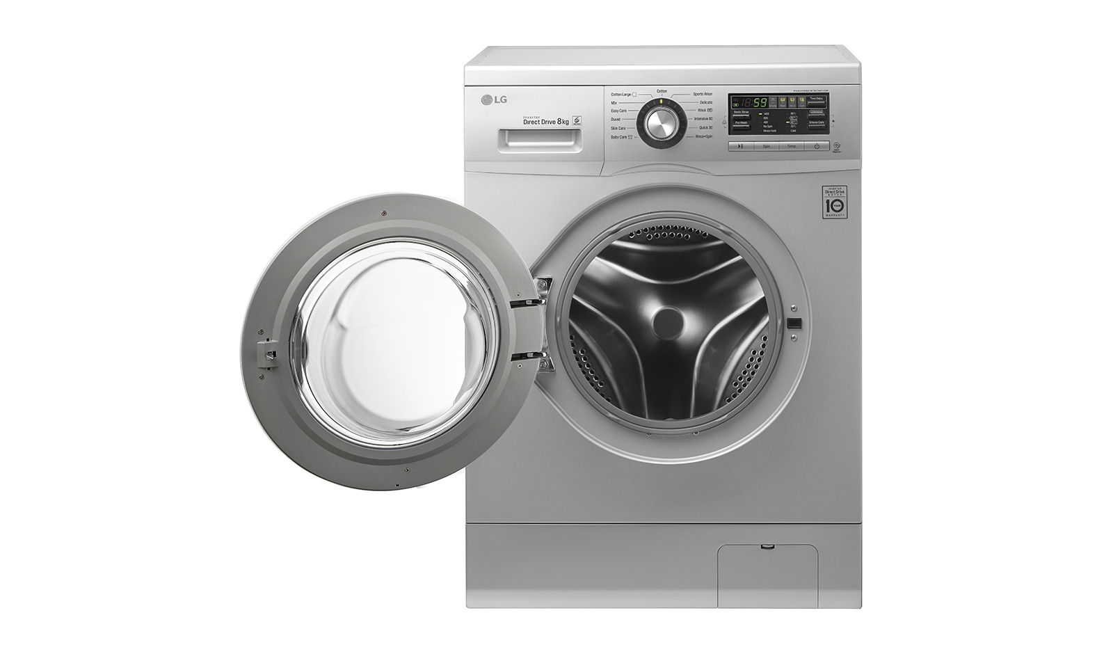 LG 8KG Front Loading Silver Washing Machine , F1496TD23