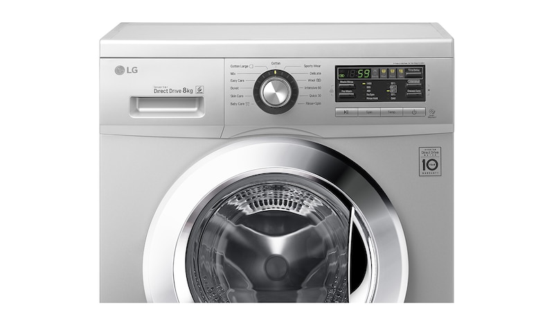 LG 8KG Front Loading Silver Washing Machine , F1496TD23