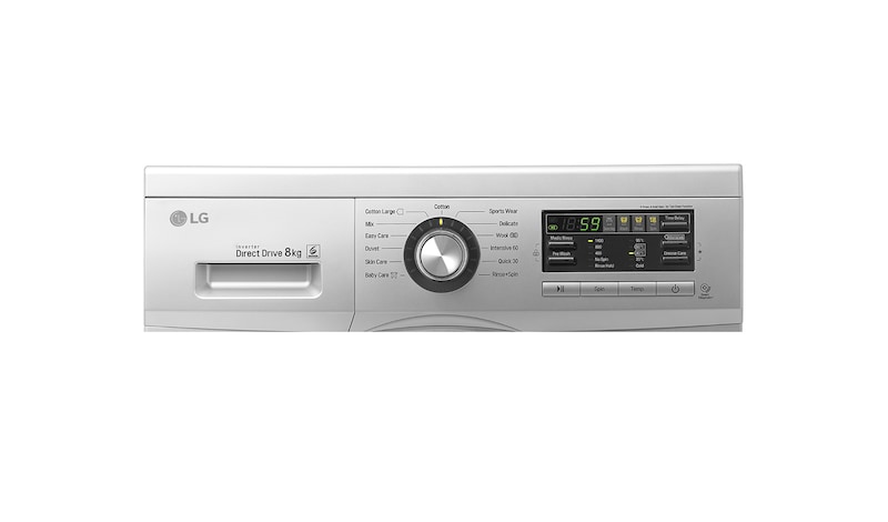 LG 8KG Front Loading Silver Washing Machine , F1496TD23