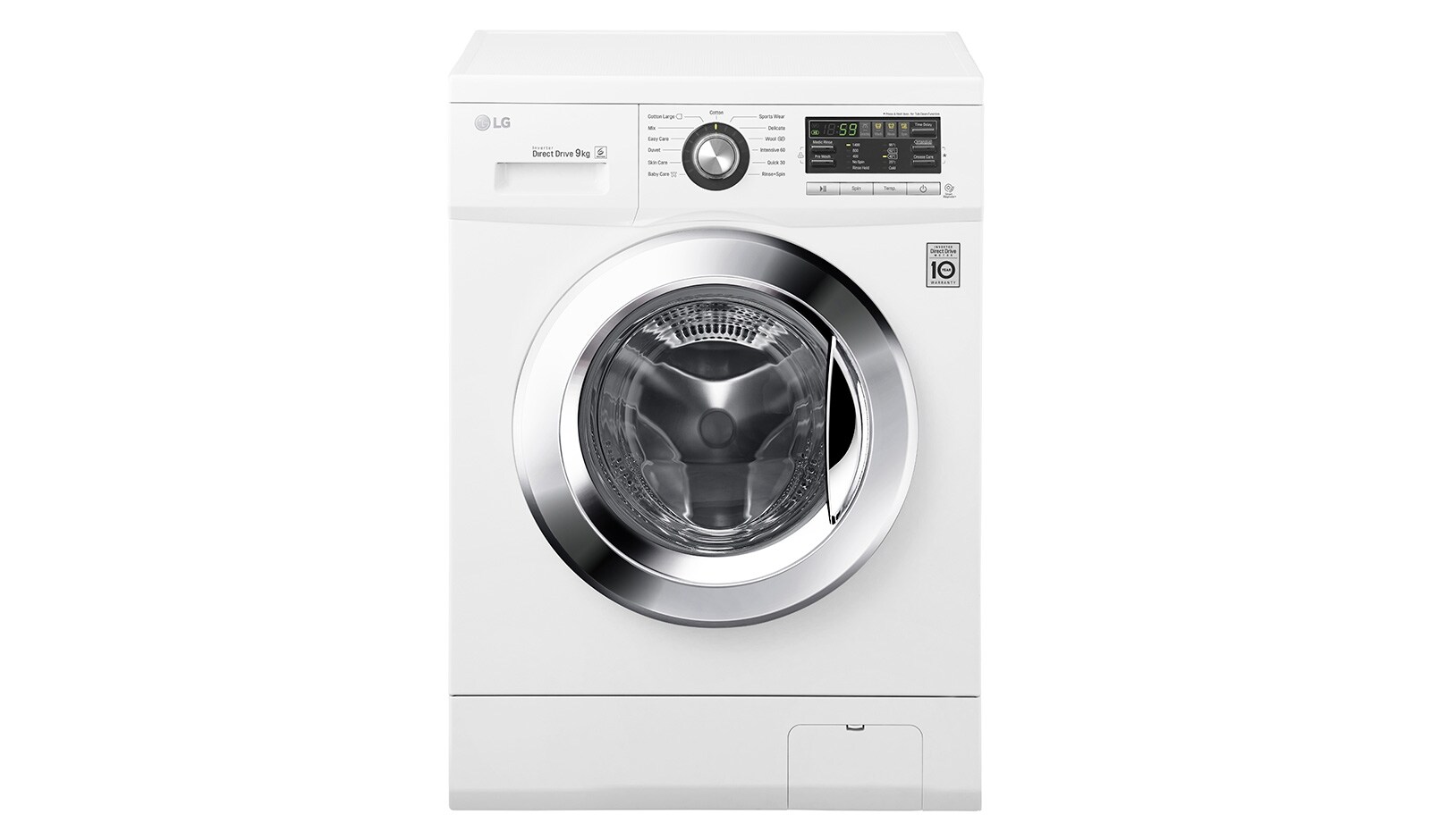 Front view of 9KG Front Loading Washing Machine LG F1496ZD23  F1496ZD23