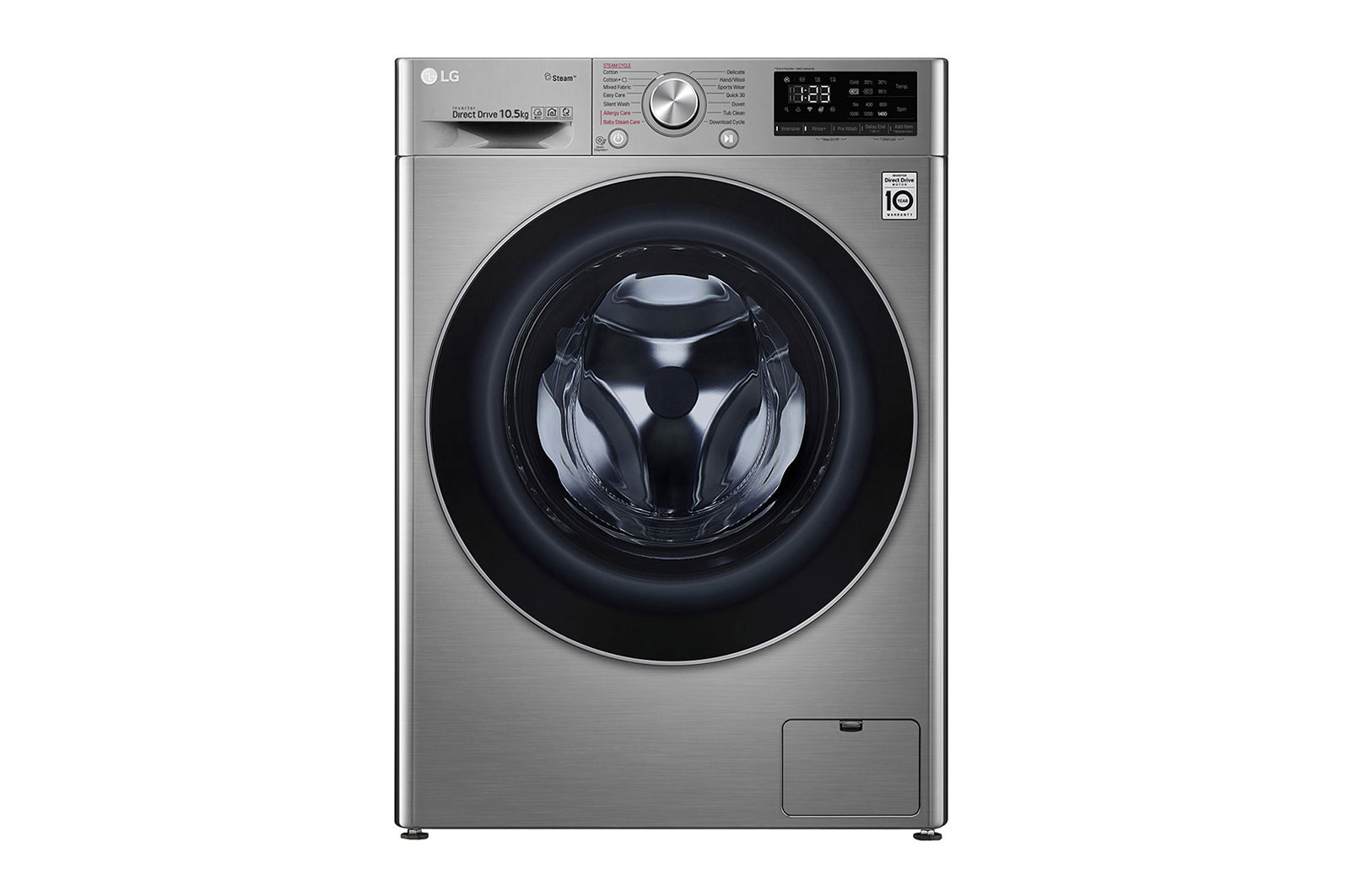 Front view | 10.5Kg LG Front Loading Washing Machines | F4V5RYP2T