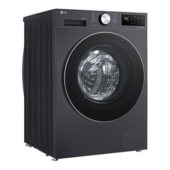 Interior shot featuring LG front load washing machine