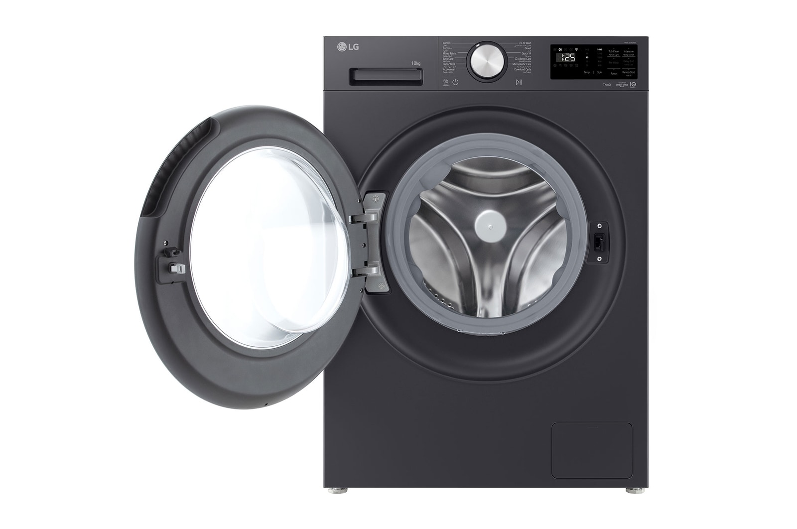 Front open view of LG front load washing machine