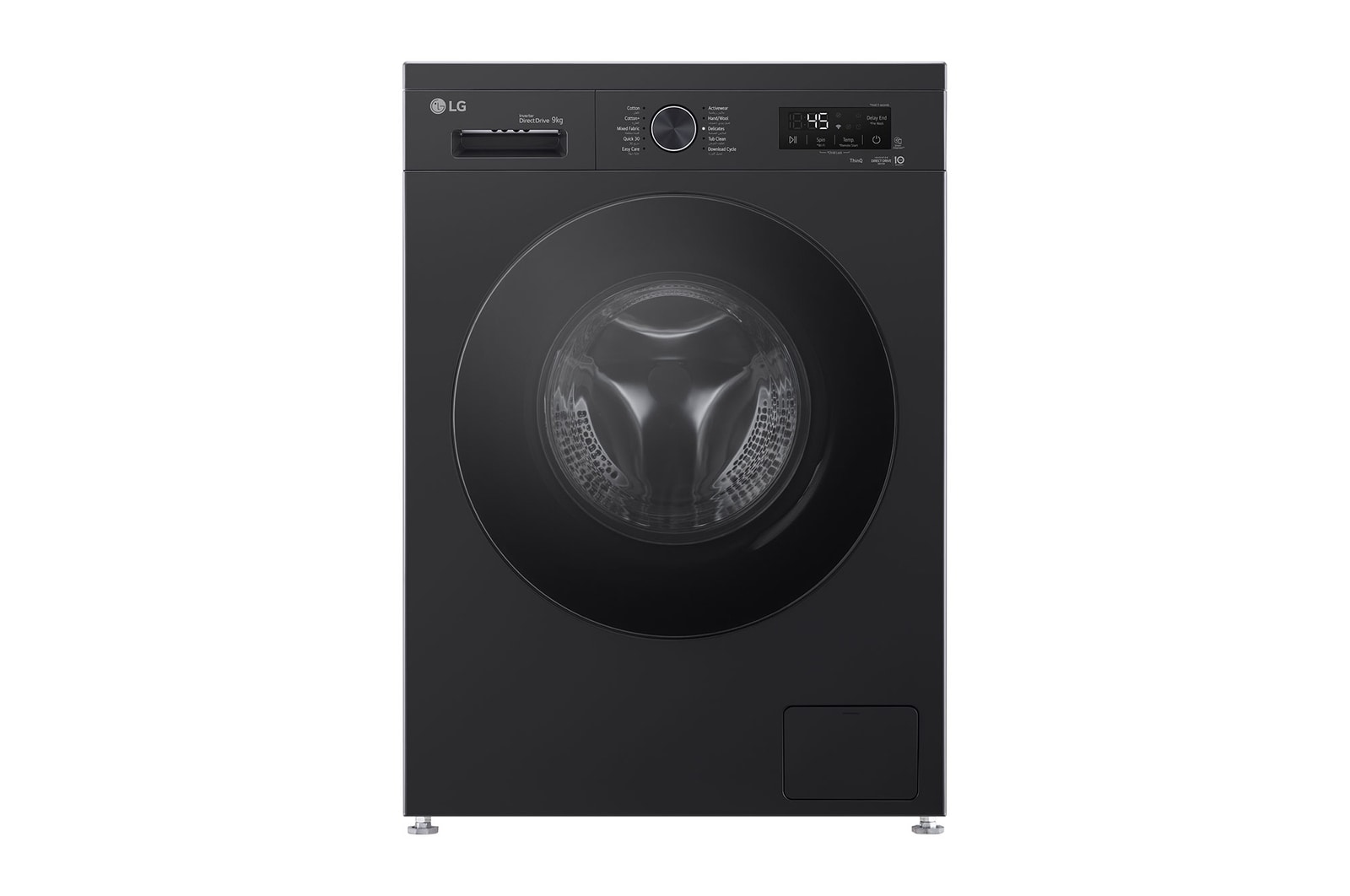 Front view of LG 9 kg Front Load, 1400RPM, ThinQ (Wi-Fi) F4Y2VYGYX