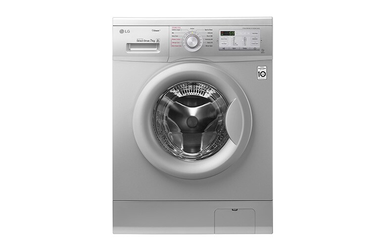 Front view of 7KG Steam Washing Machine Silver Knob FH2G7QDY5