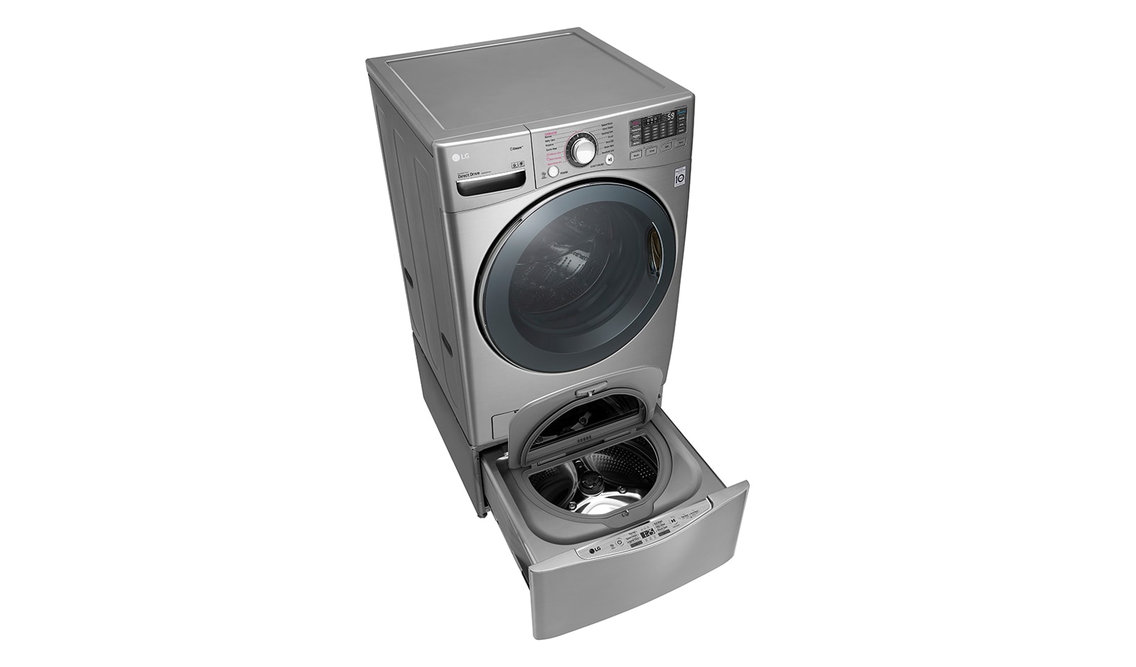 LG  18kg+ 3.5kg Wash Two Load with LG TWINWash™ Washing Machine, FT022K2SS