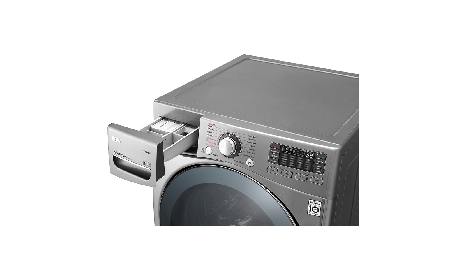 LG  18kg+ 3.5kg Wash Two Load with LG TWINWash™ Washing Machine, FT022K2SS