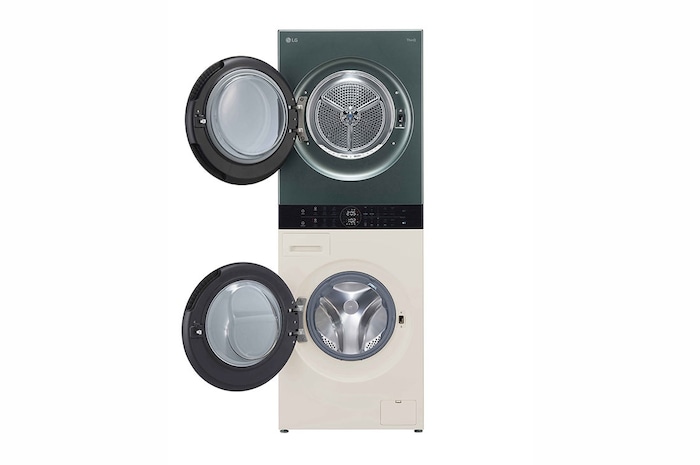 LG 13/10kg Objet WashTower™ All-In-One Stacked Washer Dryer, FWT1310BGP