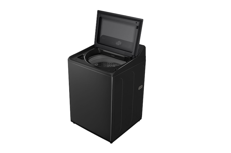 left side view of top loading washing machine