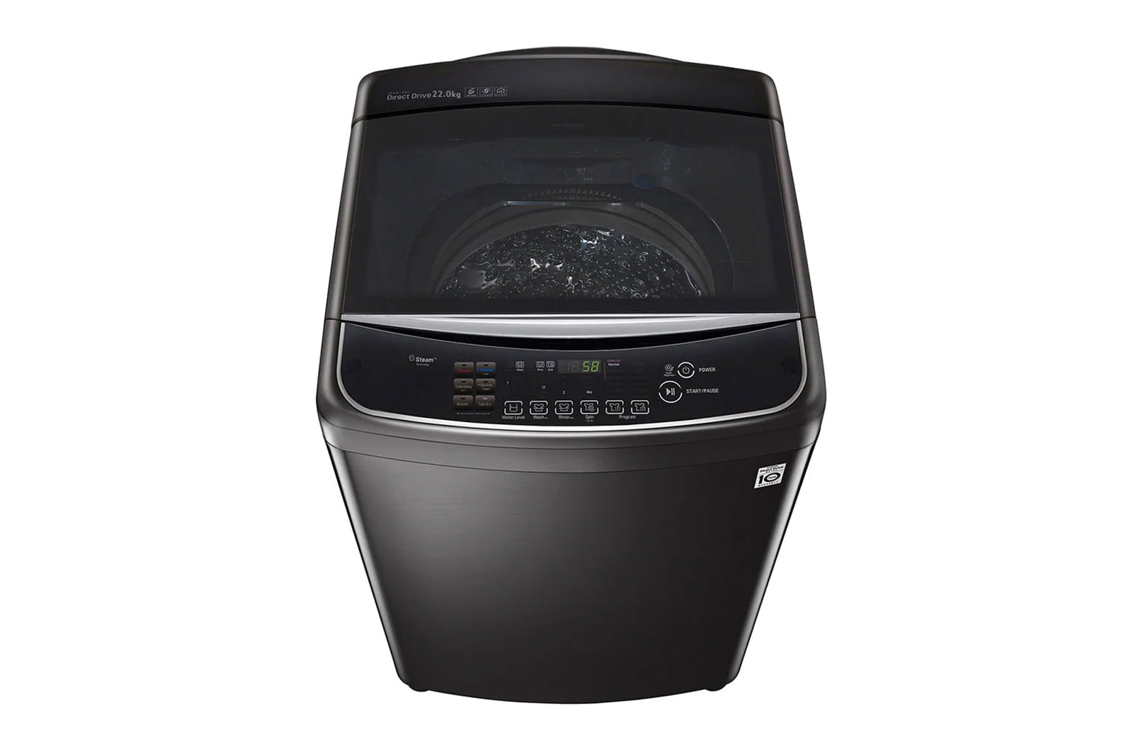 LG 22 Kg HEDD Motor, Turbo Wash 3D, 6 Motion, Steam, Soft Closing Door, T2293EFHSC