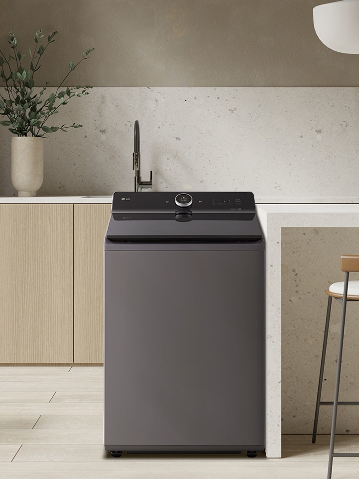 Washing machine panel in the video and select AI Wash to detect your laundry and automatically set the appropriate course.
