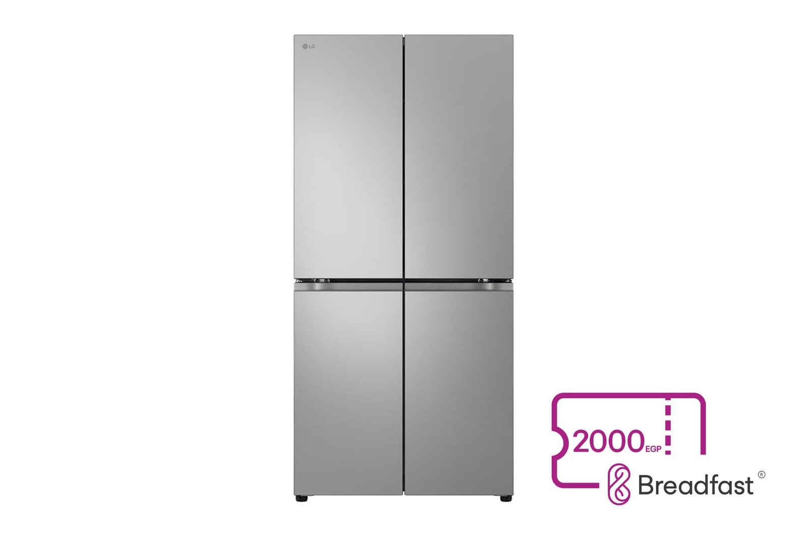 Front view|LG Refrigerator, 423 Liter, Instaview, Black|GC-B22FFLZB