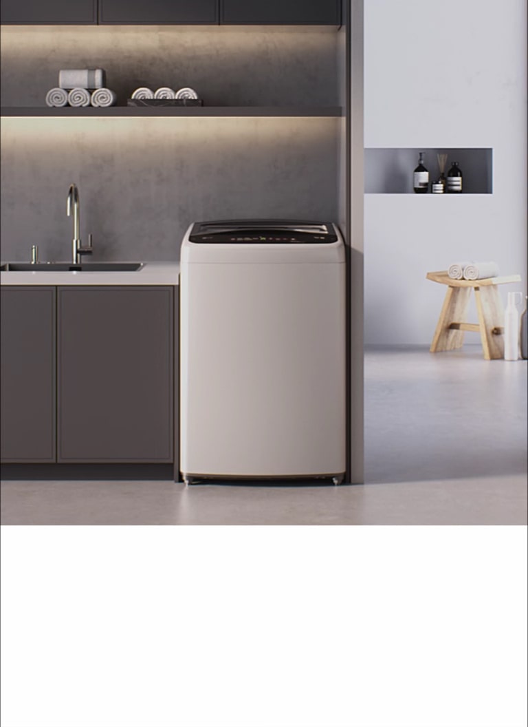 The drum in the washing machine is showing how it is running