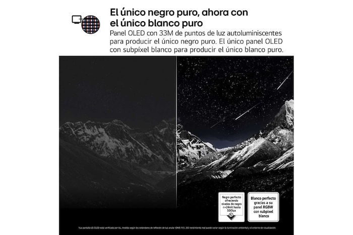 Vista lateral del televisor LG OLED evo AI C5E 4K Smart TV.