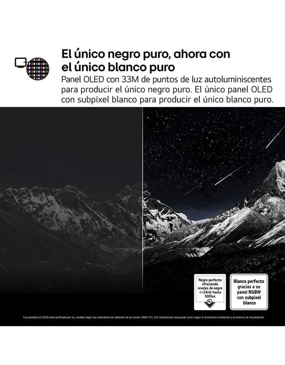 Vista lateral del televisor LG OLED evo AI C5E 4K Smart TV.