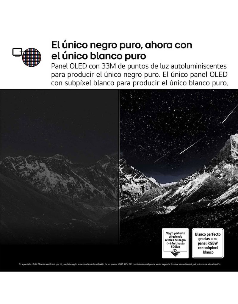 Vista lateral del televisor LG OLED evo AI C5E 4K Smart TV.