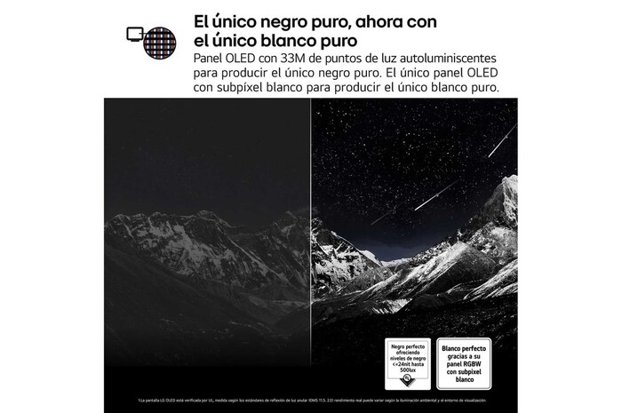 Vista lateral del televisor LG OLED evo AI C5E 4K Smart TV.