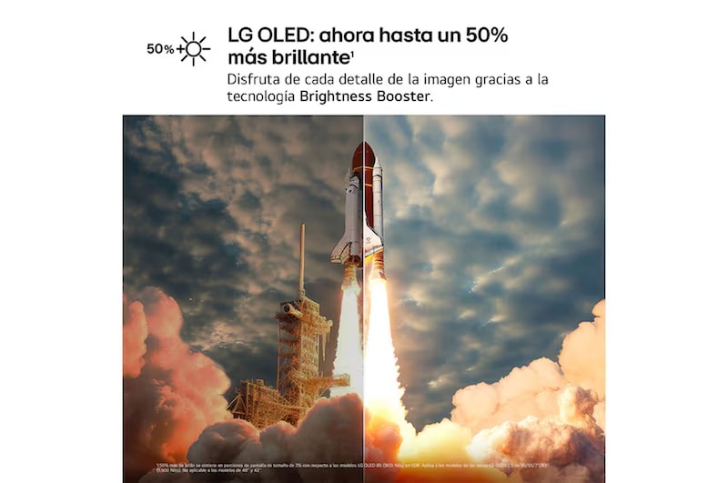 Vista lateral del televisor LG OLED evo AI C5E 4K Smart TV.