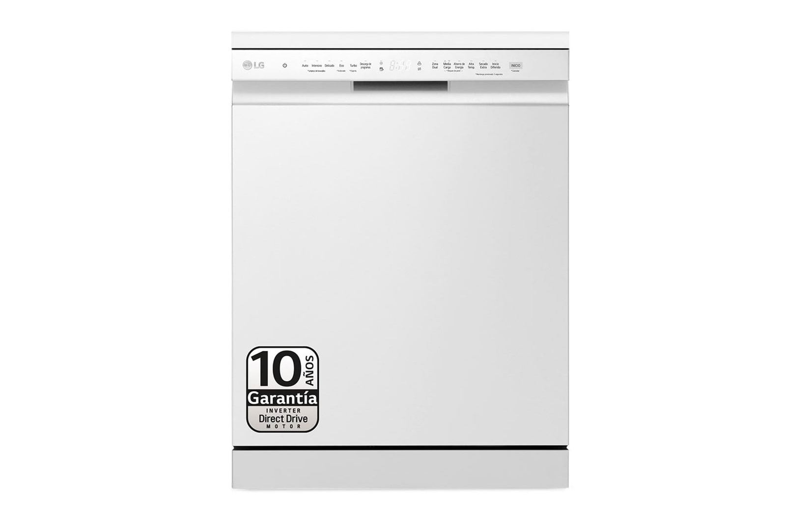 Vista frontal de Outlet Lavavajillas LG QuadWashTM, Blanco , D DF243FW.OUTLET