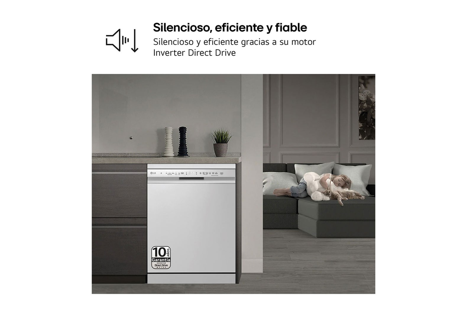 LG Outlet Lavavajillas LG QuadWashTM, Blanco , D, DF243FW
