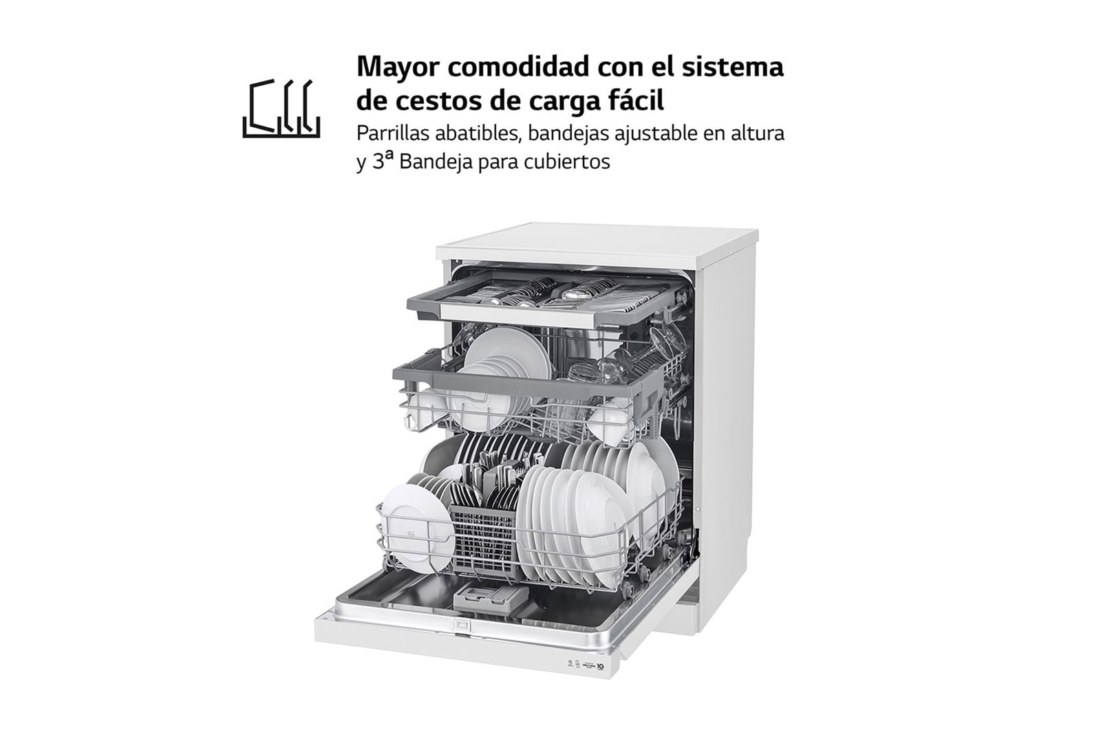 LG Outlet Lavavajillas LG QuadWashTM, Blanco , D, DF243FW.OUTLET