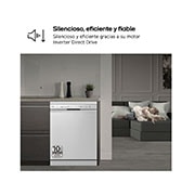LG Outlet Lavavajillas LG QuadWashTM, Blanco , D, DF243FW