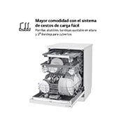 LG Outlet Lavavajillas LG QuadWashTM, Blanco , D, DF243FW