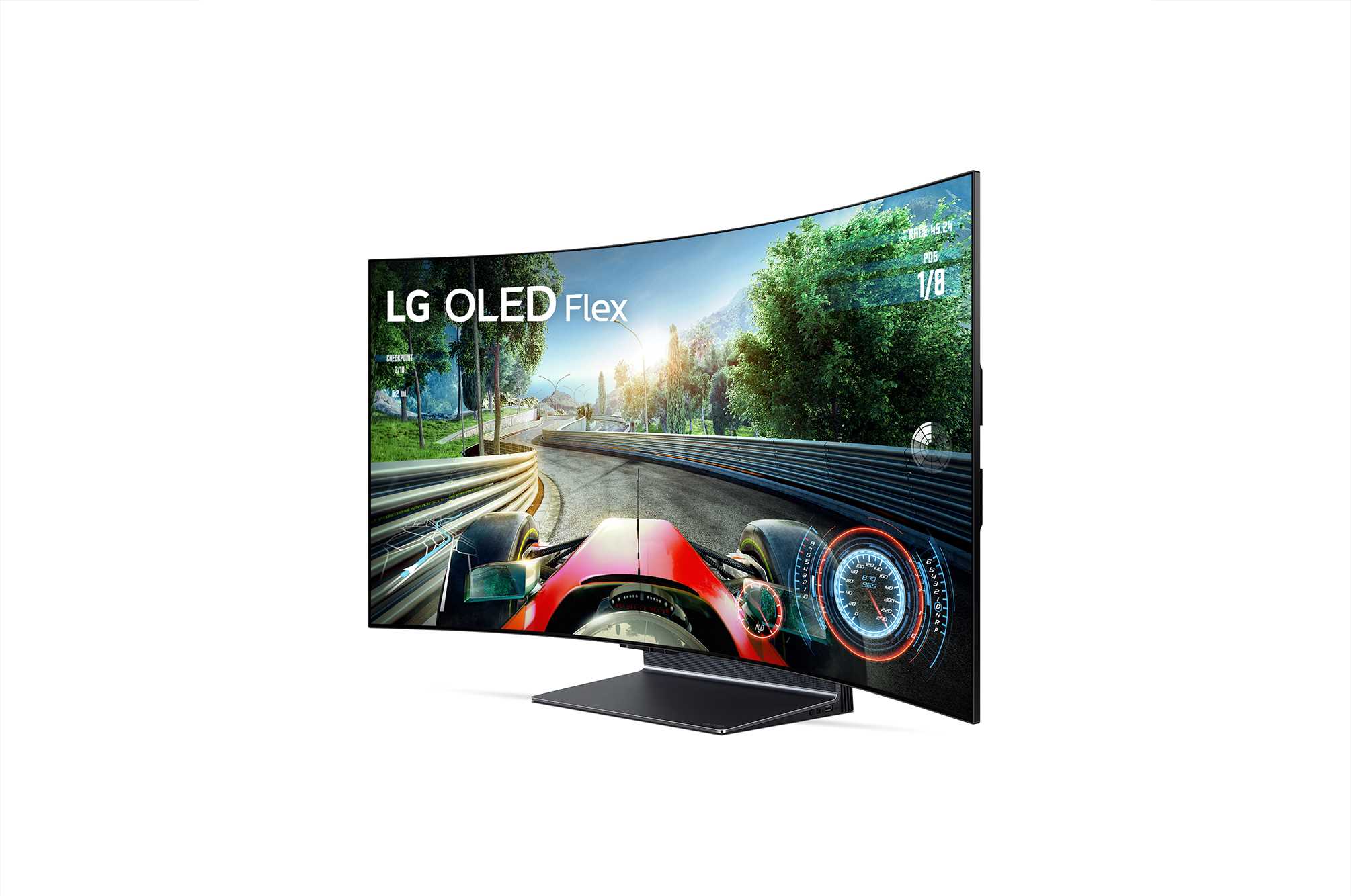 Imagen del monitor flexible oled lg