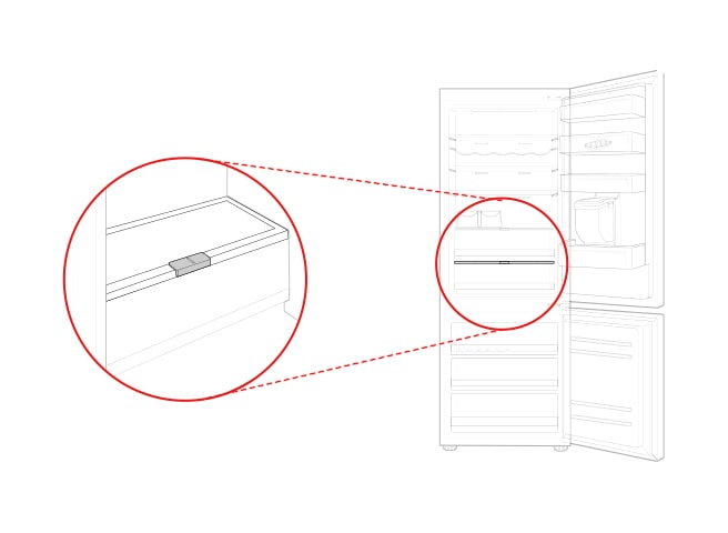 Esta es la tapa del cajón de verdura de la parte inferior del compartimento frigorífico