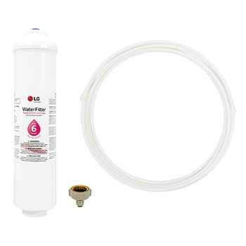 Vista frontal de Juego de filtro de agua para frigorífico (filtro de agua, válvula y tubo flexible) 3219JA3001P