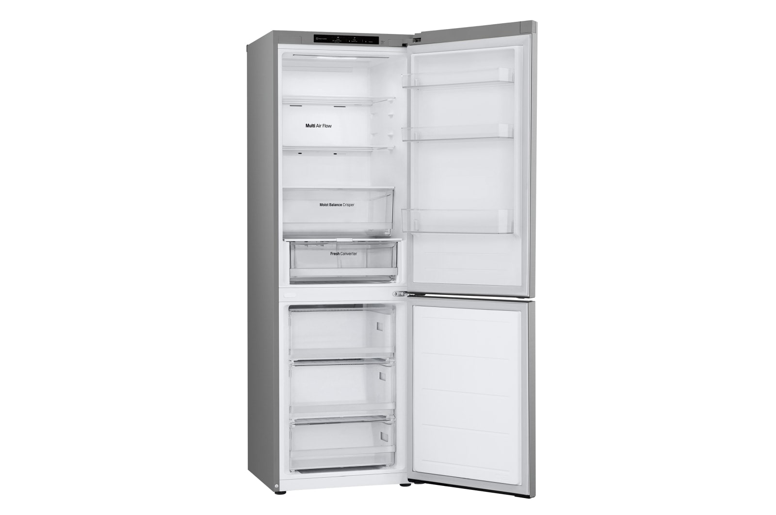 LG Outlet Frigorífico Combi Door Cooling+, 1,86m, Clasificación E, capacidad de 374l, inox antihuellas. Serie 300, GBV3100EPY.OUTLET