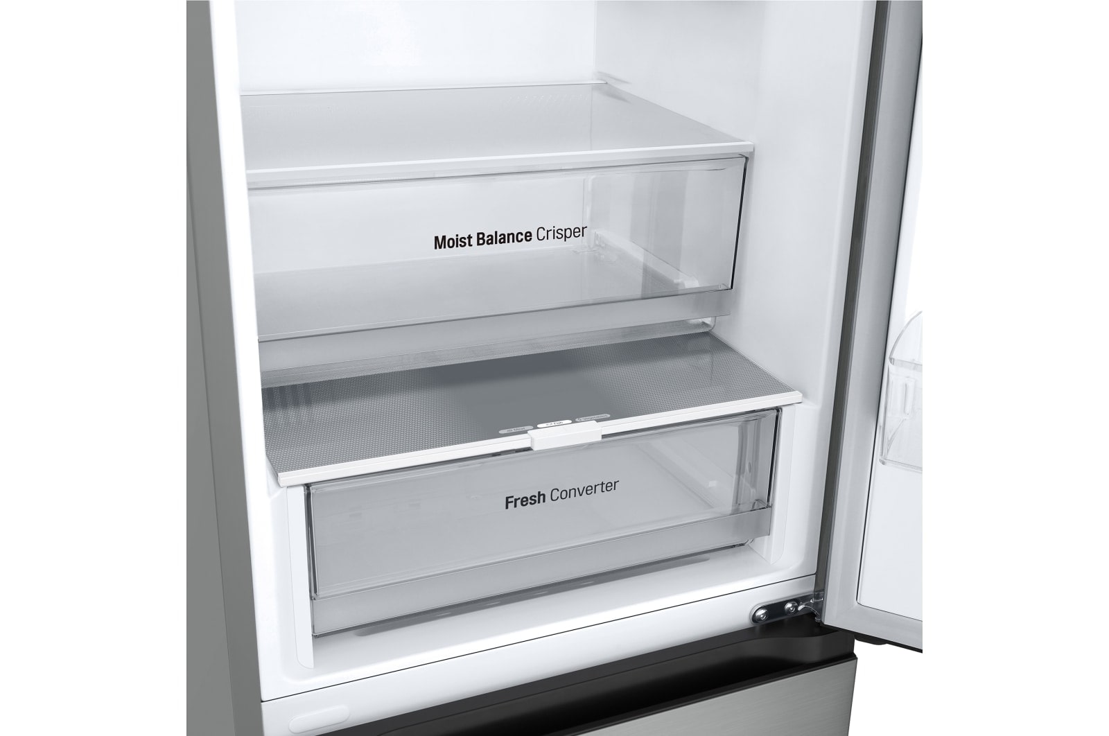 LG Outlet Frigorífico Combi Door Cooling+, 1,86m, Clasificación E, capacidad de 374l, inox antihuellas. Serie 300, GBV3100EPY.OUTLET
