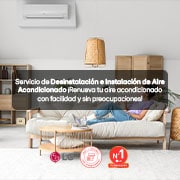 LG Instalación y Desinstalación de Aire Acondicionado 2x1, Inst y Desinst de Aire Acondicionado 2x1