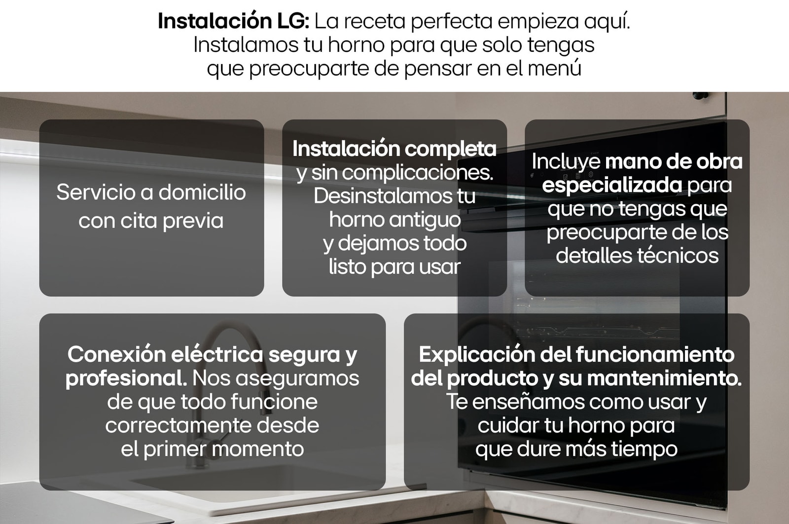 LG Servicio de Instalación de horno, ServicioIH