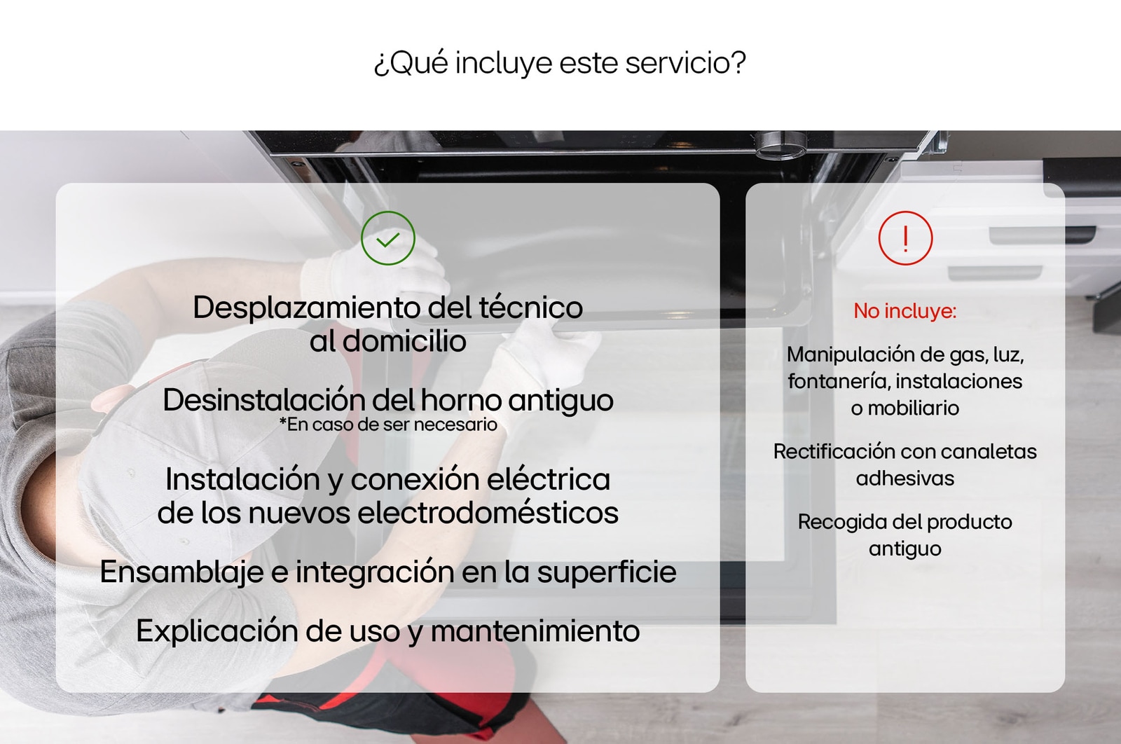 LG Servicio de Instalación de horno, ServicioIH
