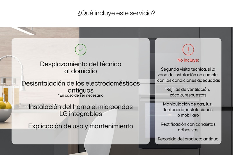 LG Instalación de horno y microondas integrable LG, SERVICIOIHMI