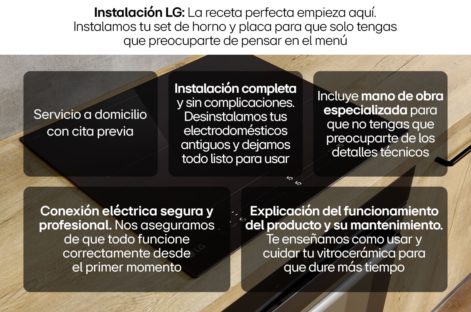 LG Servicio de Instalación de horno y placa, ServicioIHP