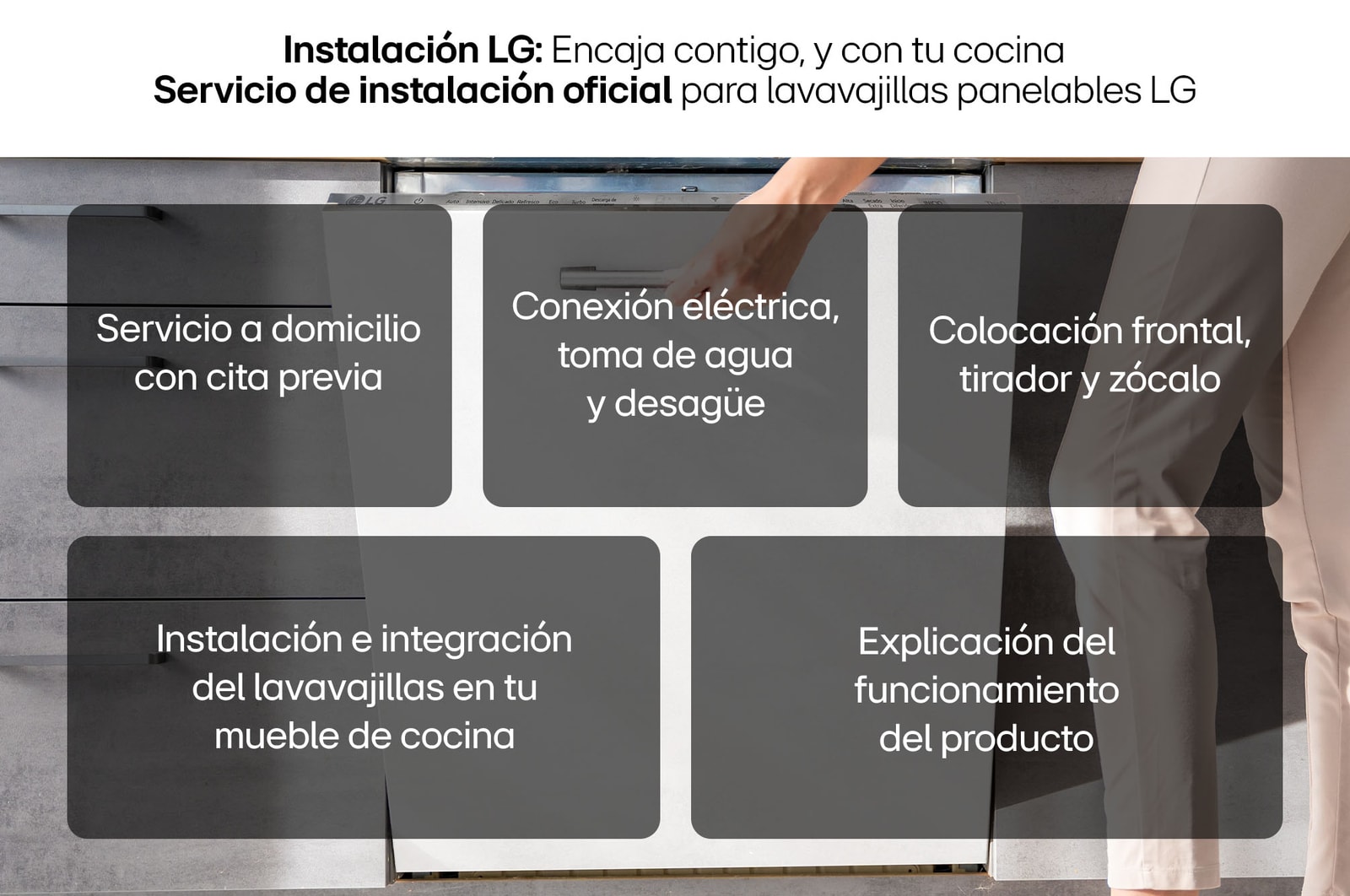 LG Instalación Panel Lavavajillas Integrable, ServicioIPLI