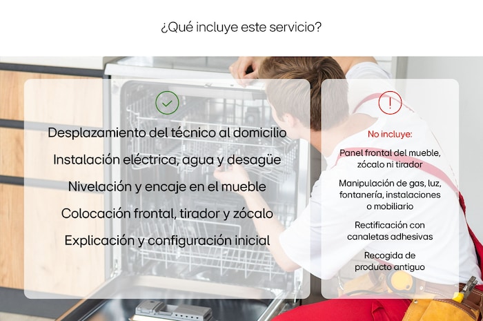 LG Instalación de Lavavajillas Integrable LG, ServicioIPLI