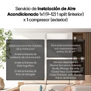 LG Instalación de Aire Acondicionado 1x1 (9-12), Instalación de Aire Acondicionado 1x1 (9-12)