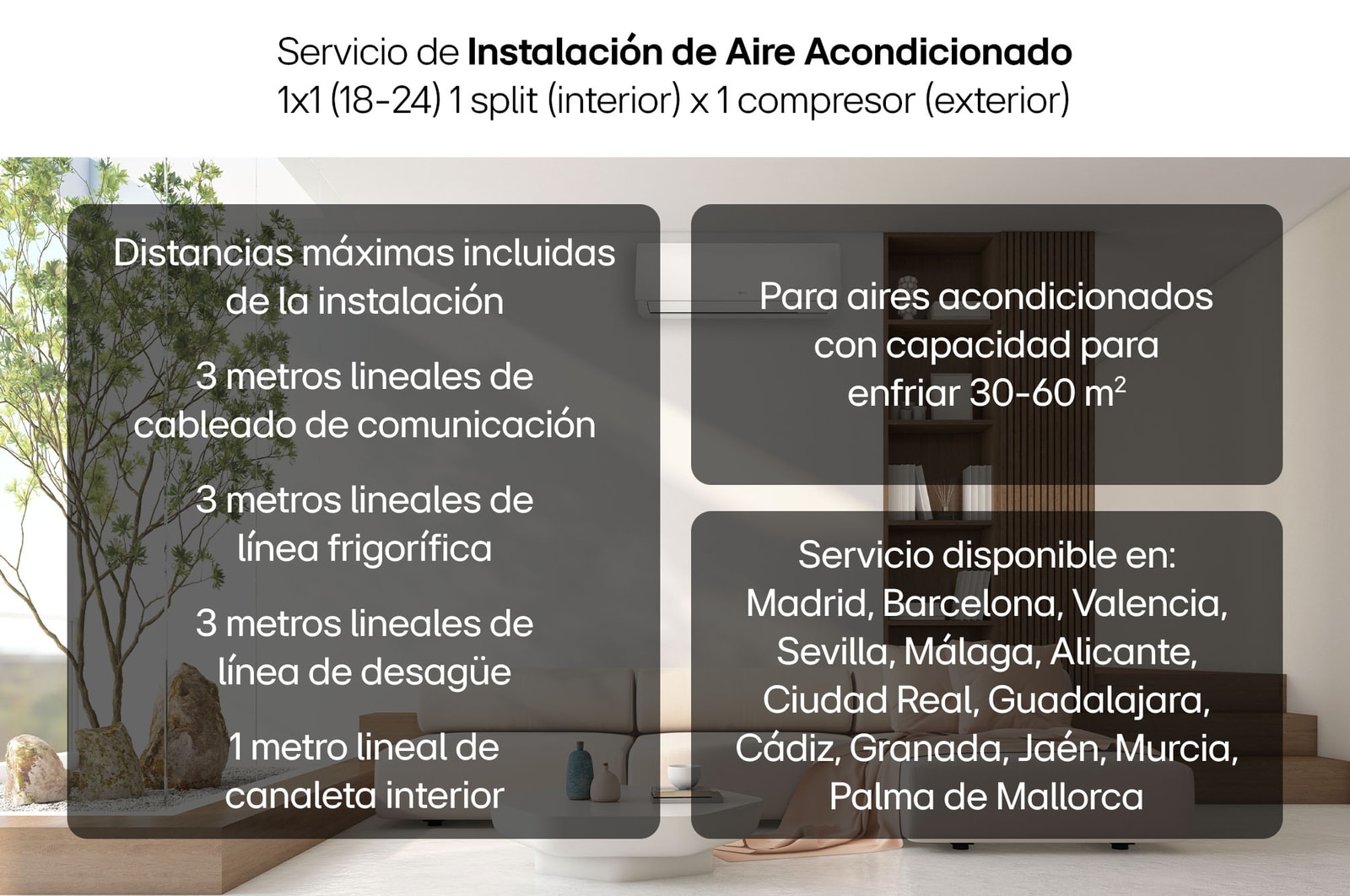 LG Instalación de Aire Acondicionado 1x1 (18-24), Instalación de Aire Acondicionado 1x1 (18-24)