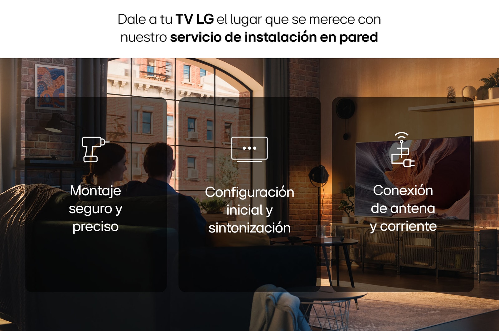 LG Instalación TV en pared hasta 55", ServicioITVP4855