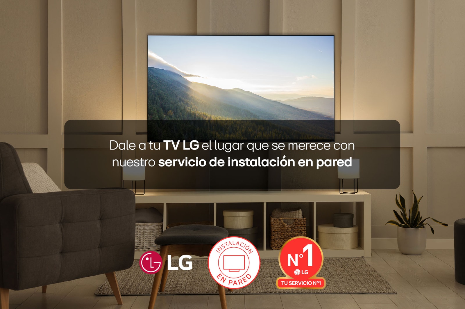 LG Instalación TV en pared hasta 55", ServicioITVP4855