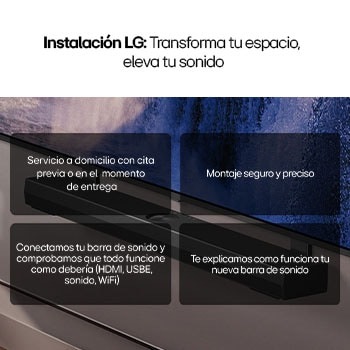 LG Instalación en pared de barra de sonido LG, SERVICIOIBS