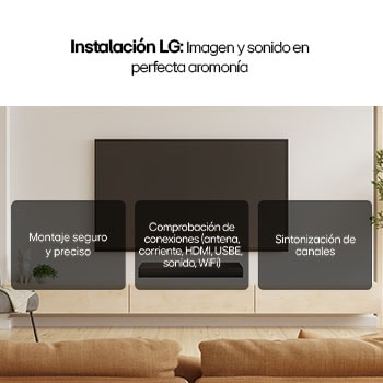 LG Instalación en pared para TV (desde 55") y barra de sonido LG, SERVICIOITVP55BS